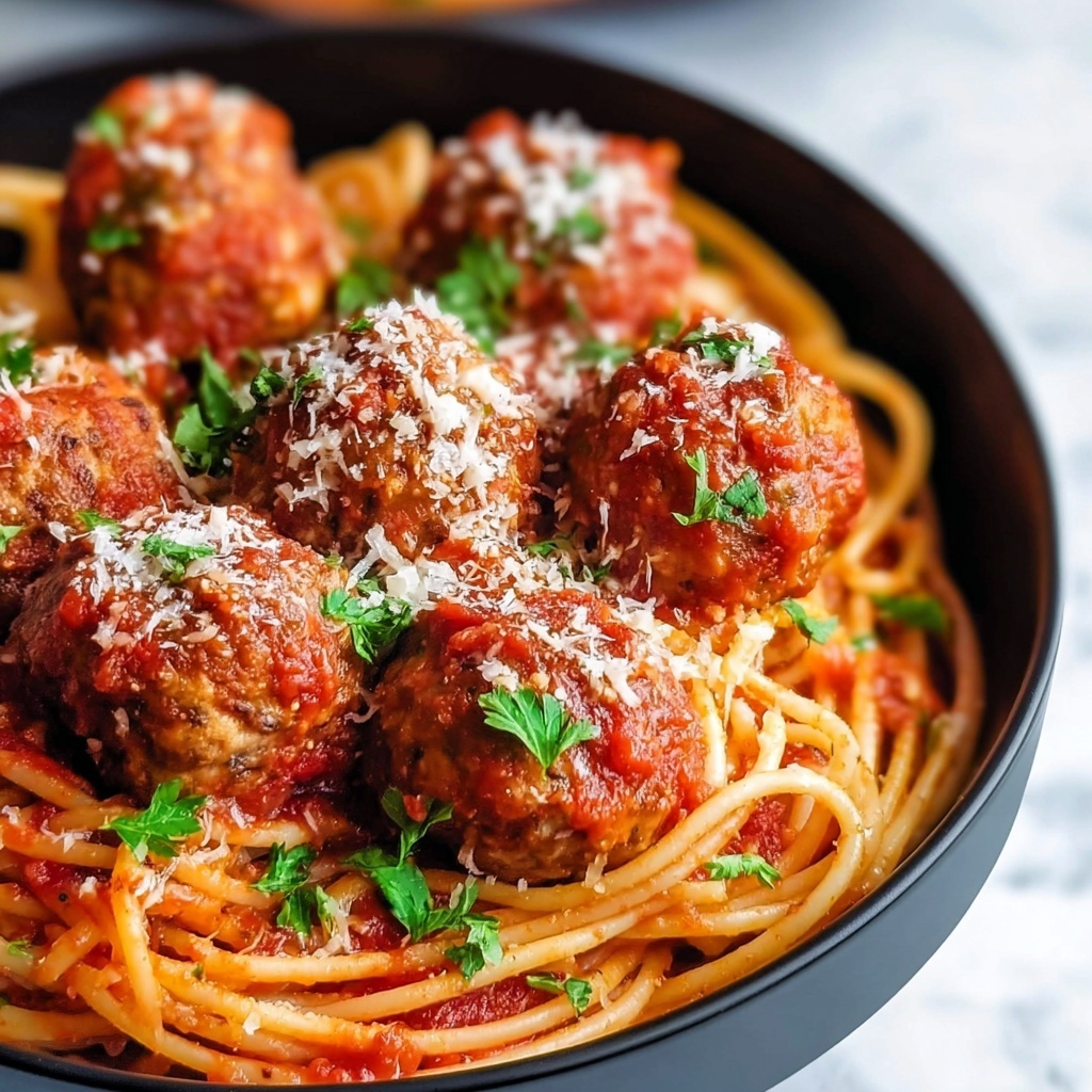 Pot Whole Wheat Spaghetti with Turkey Meatballs Recipe - Recipe Image