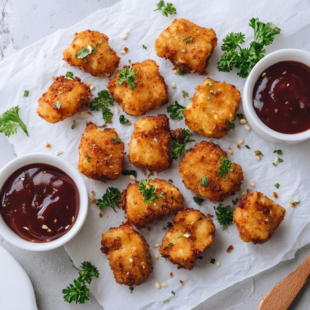 Crispy Chickpea Nuggets with BBQ Sauce Recipe - Recipe Image