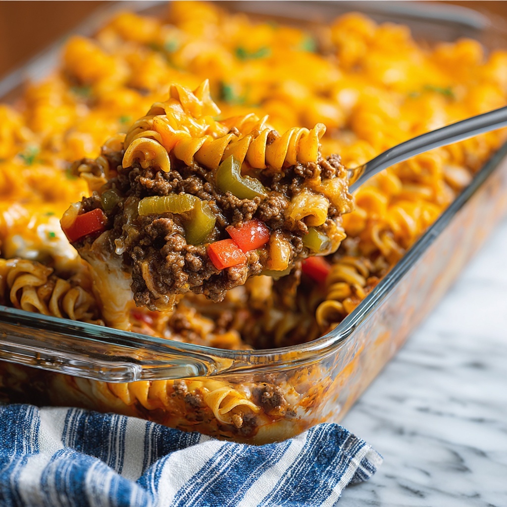Southern Five Layer Beef Casserole Recipe - Recipe Image