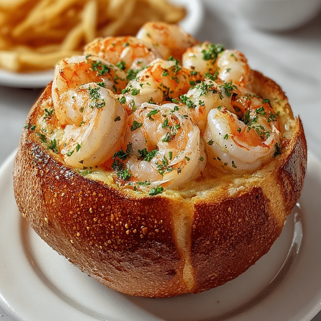 Stuffed Seafood Bread Bowl Recipe - Recipe Image