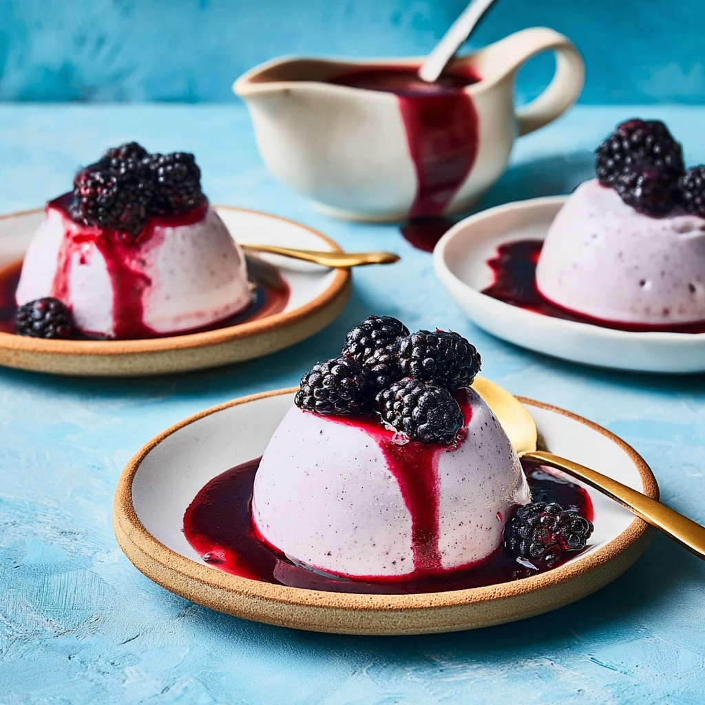 Blackberry and Goat’s Cheese Panna Cotta Recipe - Recipe Image