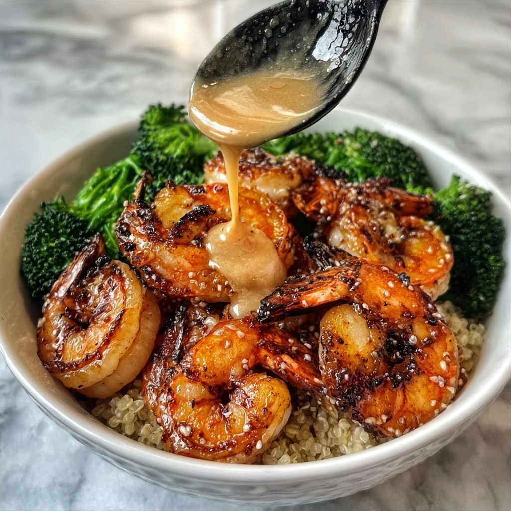 Honey Garlic Shrimp Bowls with Roasted Broccoli Recipe - Recipe Image