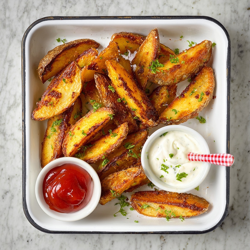 Crispy Parmesan Potato Wedges Recipe - Recipe Image