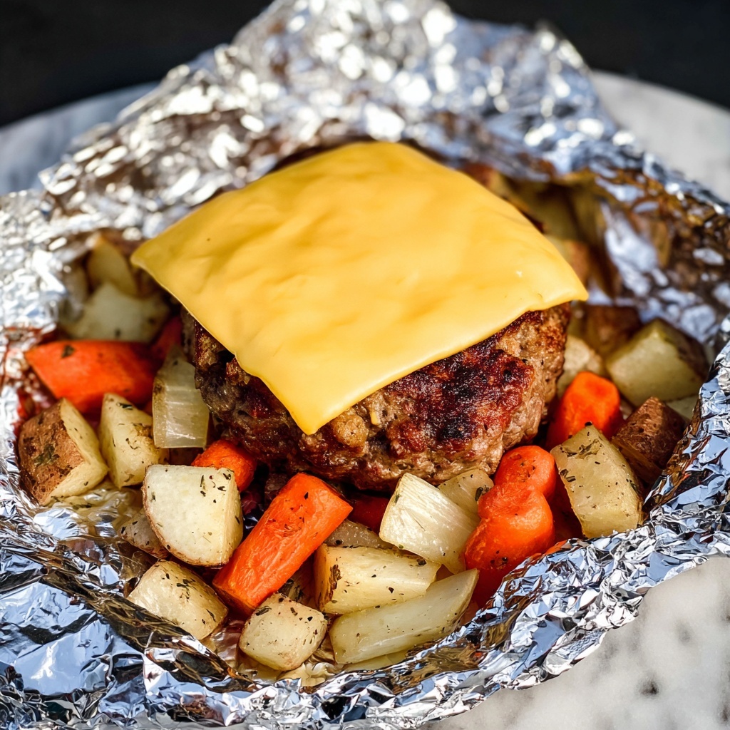 Cheeseburger Hobo Foil Packets Recipe - Recipe Image