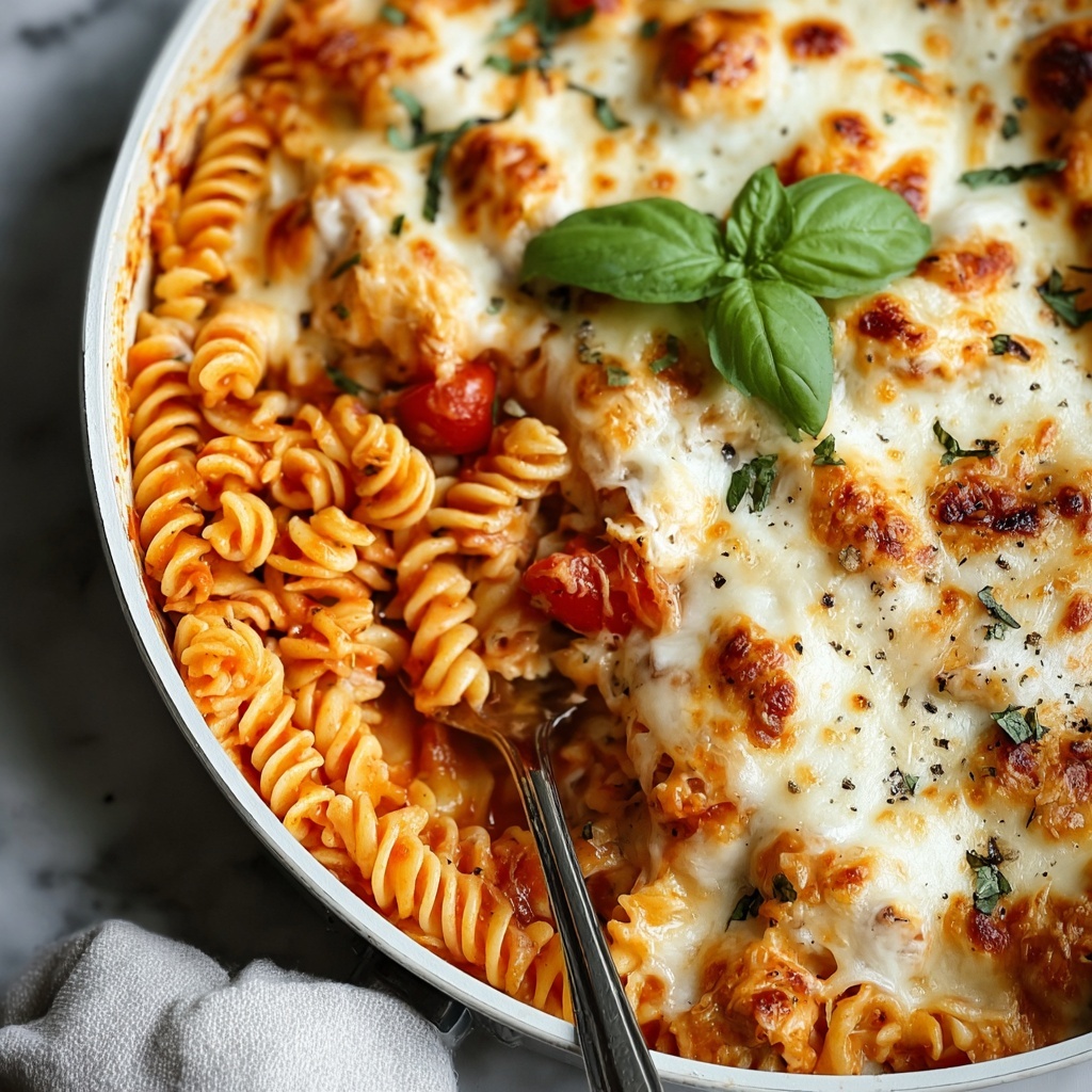 One-Pot Chicken Parmesan Pasta Recipe - Recipe Image