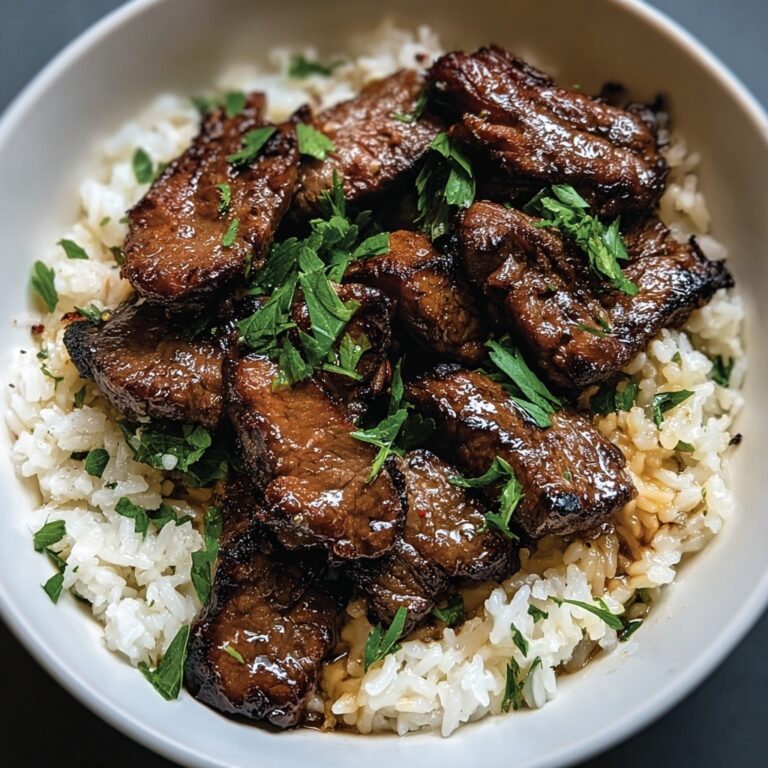 Honey Garlic Butter Steak and Rice Skillet Recipe