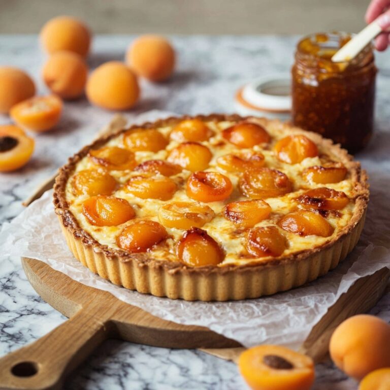 Vegan Apricot Tart with Frangipane and Glazed Fresh Apricots Recipe
