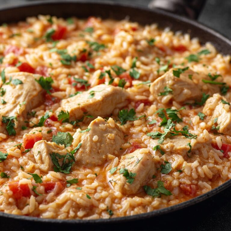 One Pot Queso Chicken and Rice Recipe