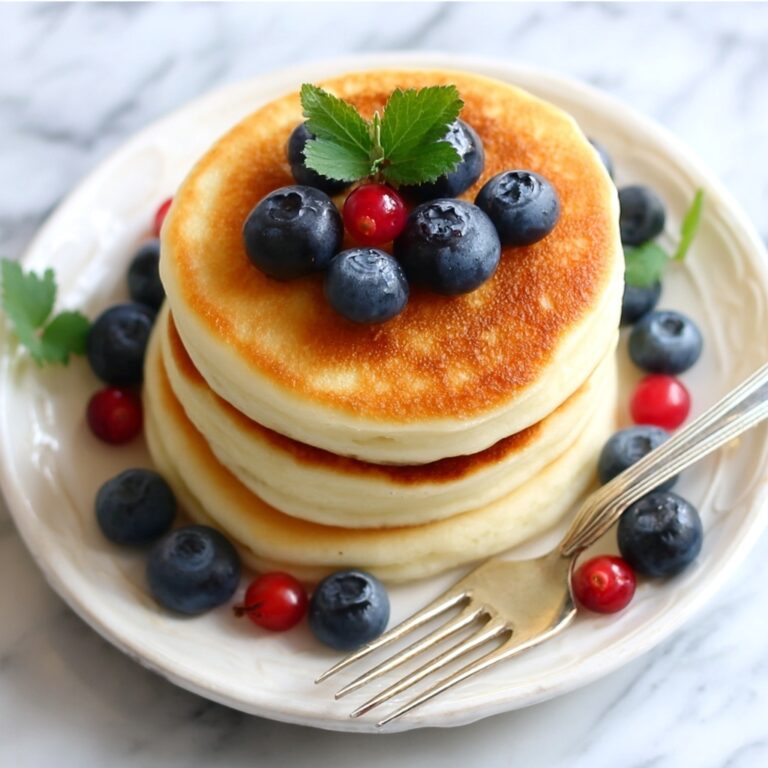 Fluffy Pancakes with Homemade Custard Filling Recipe