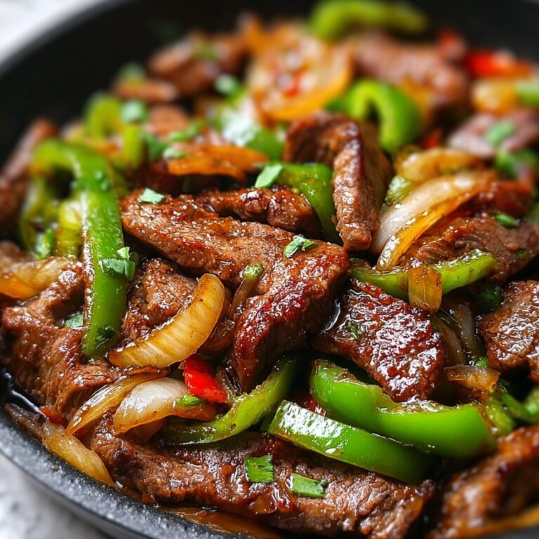 Sizzling Pepper Steak with Onions Recipe