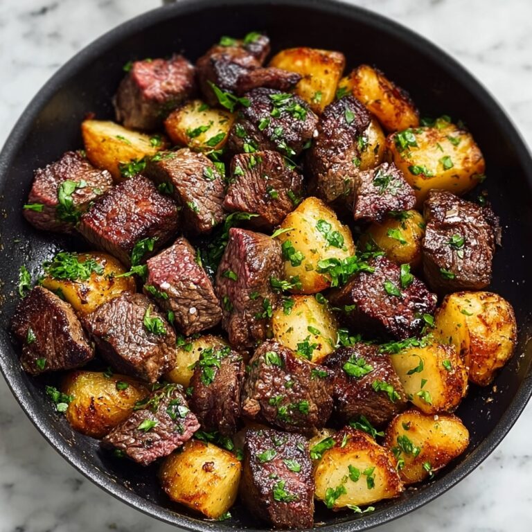 Garlic Butter Steak Bites and Potatoes Recipe