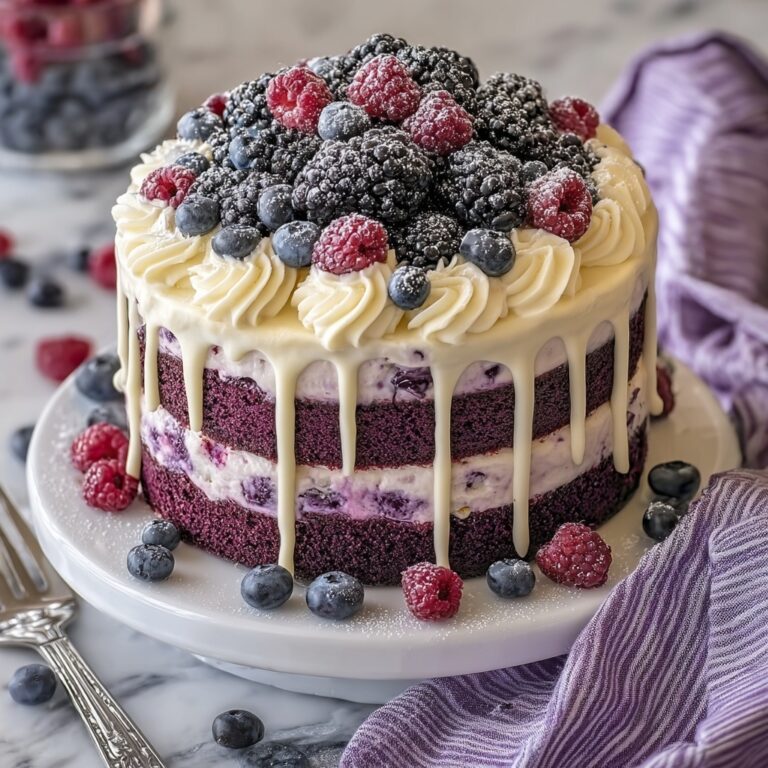 White Chocolate Blackberry Poke Cake Recipe