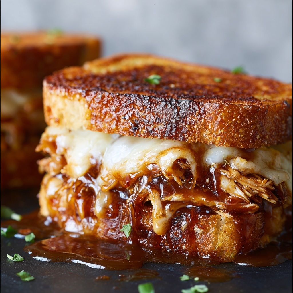 BBQ Chicken Grilled Cheese Recipe - Recipe Image