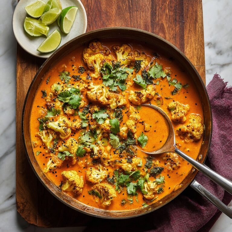 Spice-Roasted Cauliflower in Coconut Tomato Sauce with Lentils Recipe