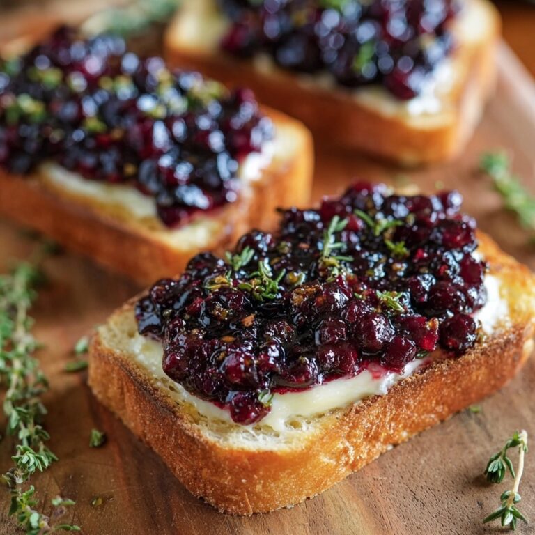 Crispy Crostini with Balsamic Roasted Cranberries and Creamy Brie Recipe