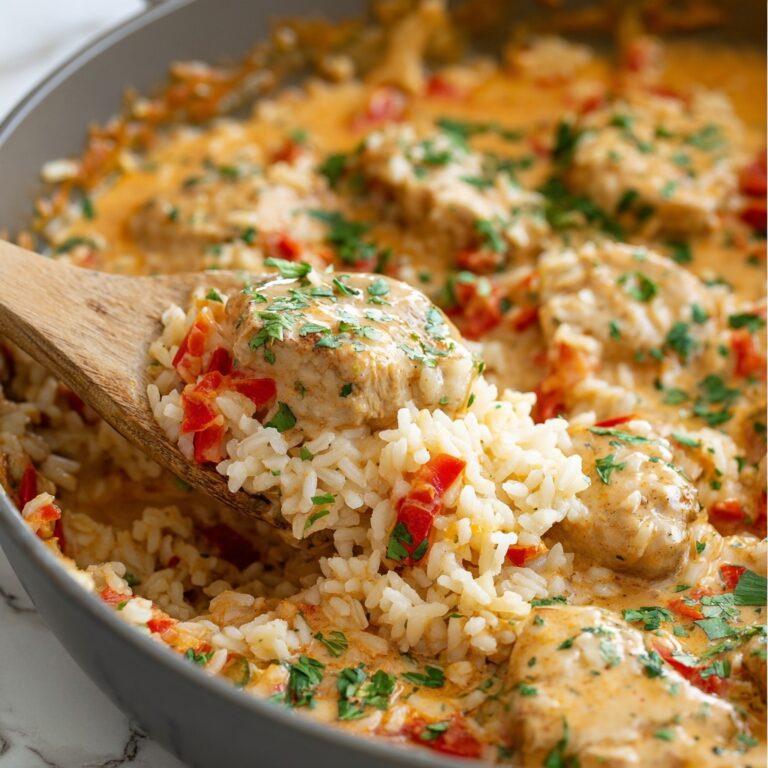 Easy One Pot Queso Chicken and Rice Recipe