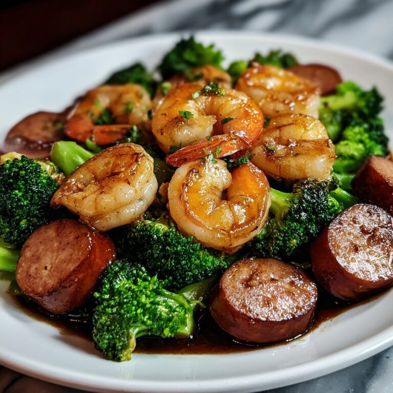 Quick Honey Garlic Shrimp, Sausage & Broccoli Meal Recipe
