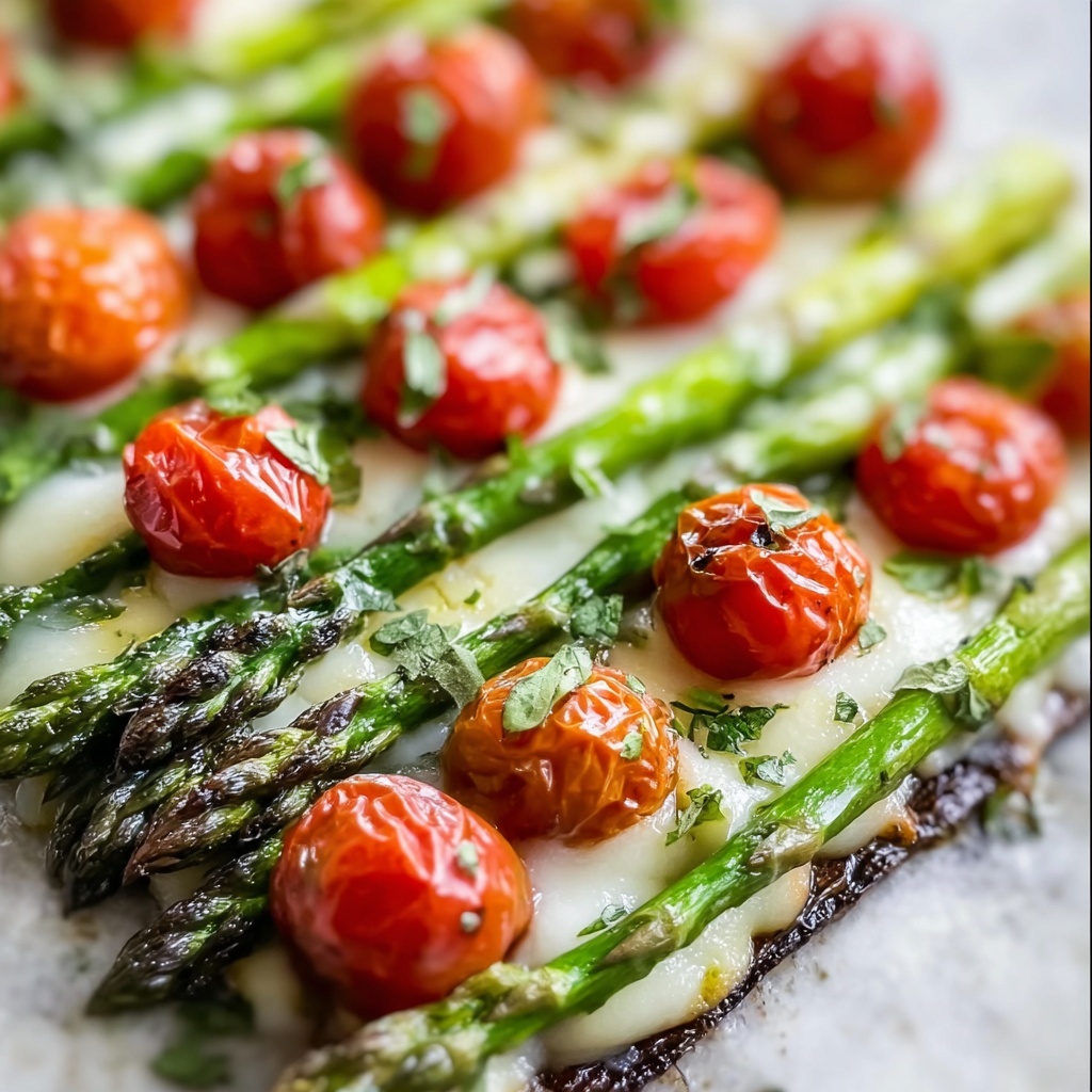 Parmesan Roasted Asparagus with Tomatoes & Balsamic Recipe - Recipe Image
