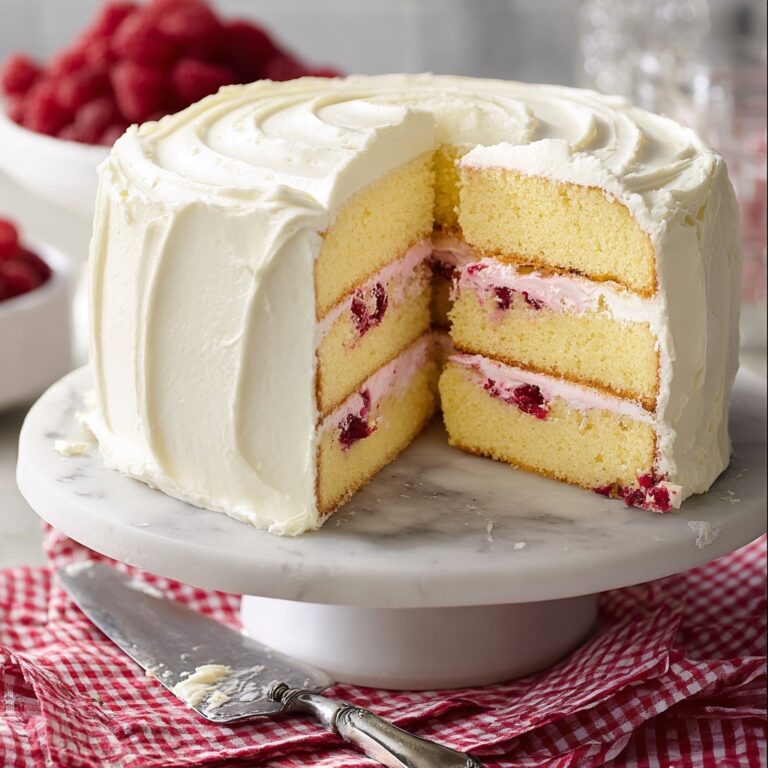 Raspberry Cake with Lemon Buttercream Recipe