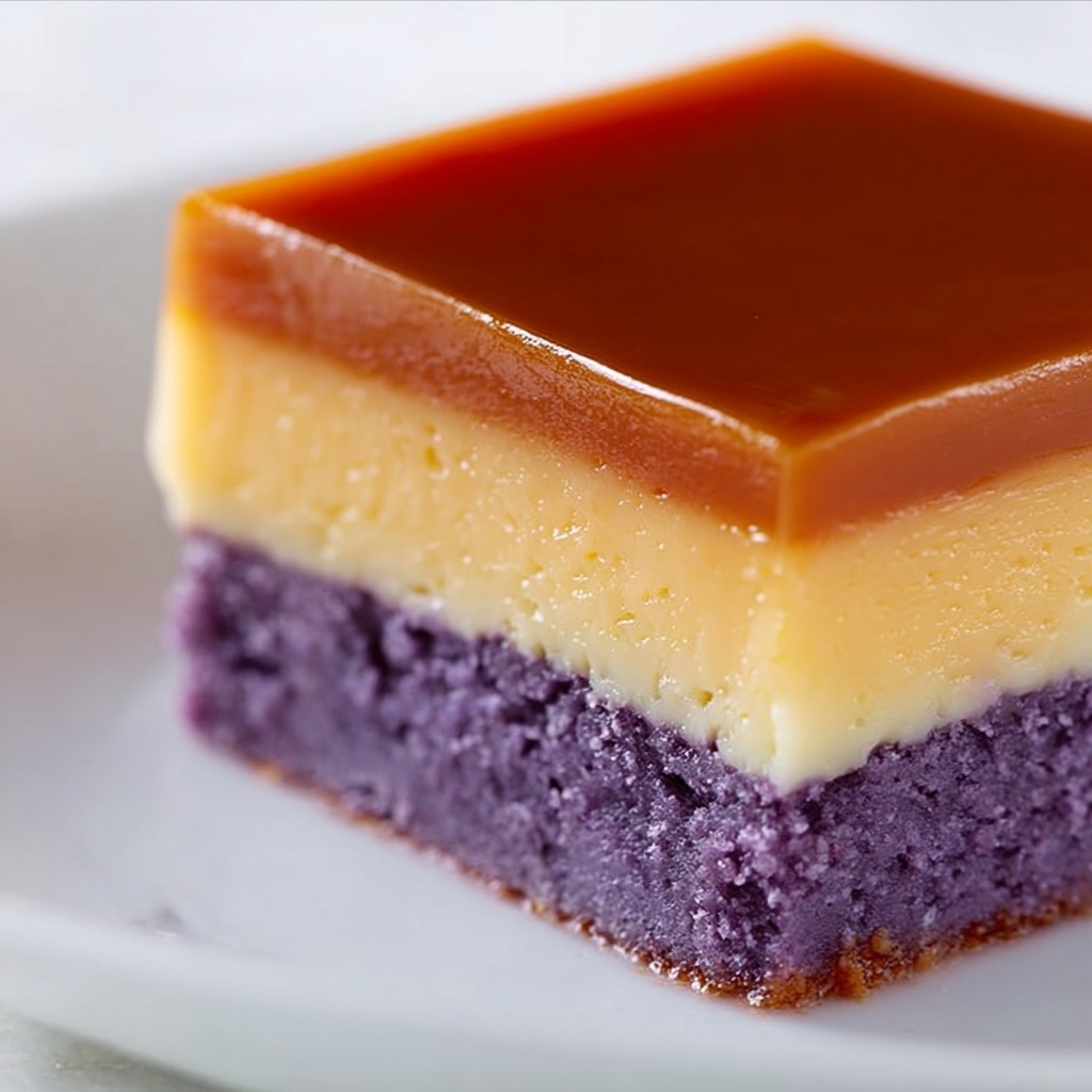 Ube Leche Flan Cake Recipe - Recipe Image