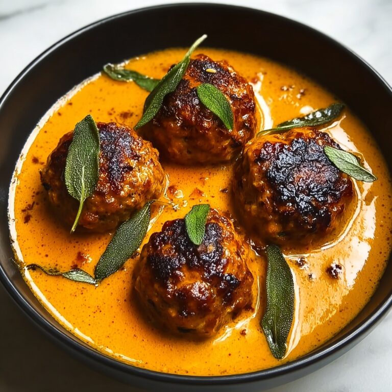Turkey Meatballs in Pumpkin Sage Sauce Recipe