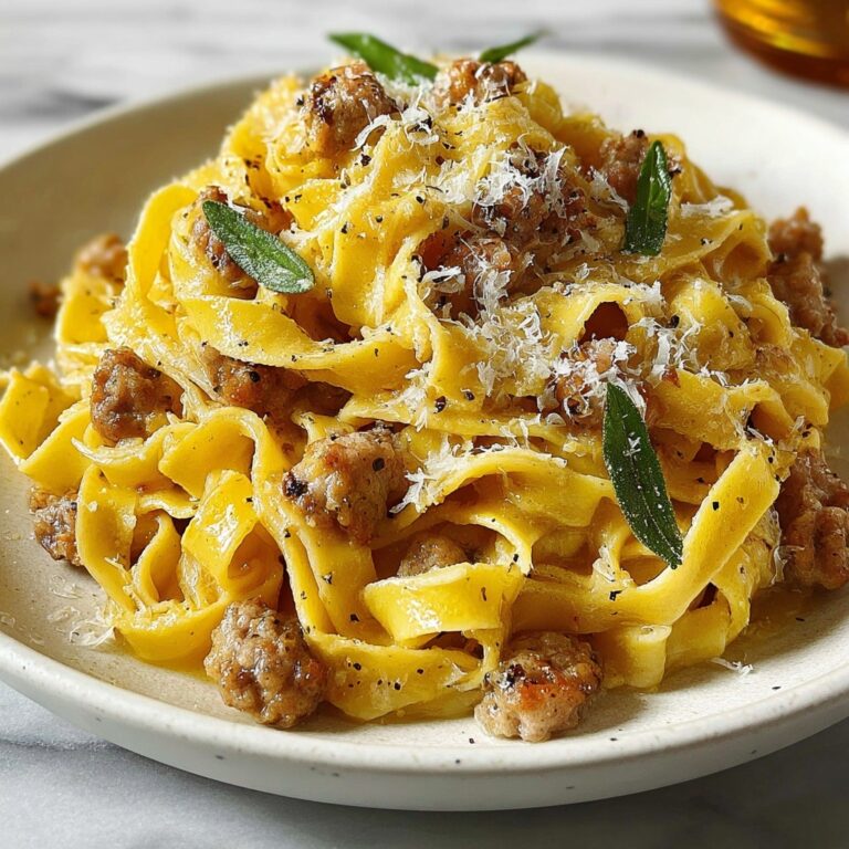 Creamy Italian Sausage Fettuccine Recipe