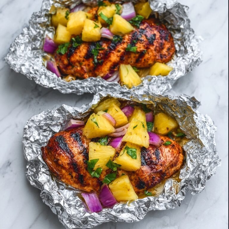Hawaiian BBQ Chicken and Pineapple Foil Packets Recipe