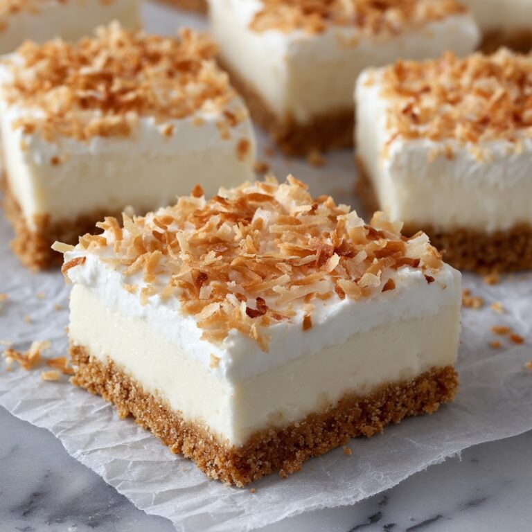 Skinny Coconut Cheesecake Bars Recipe
