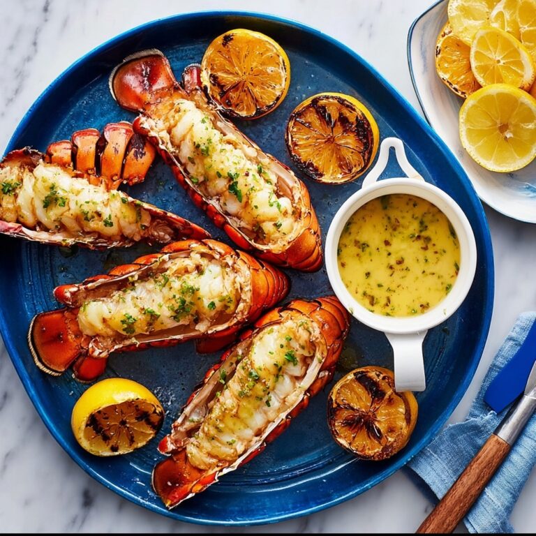 Grilled Lobster Tails with Garlic Lemon Butter Sauce Recipe