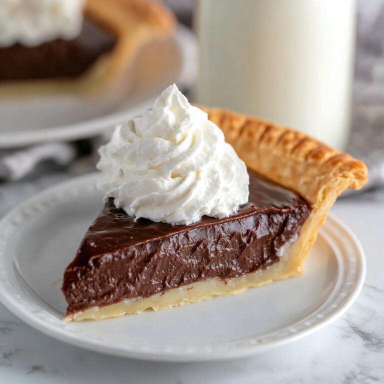 Old-Fashioned Chocolate Pudding Pie Recipe