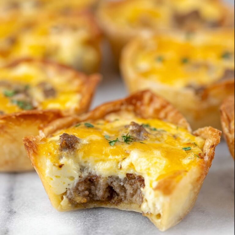 Sausage Wonton Quiches Recipe