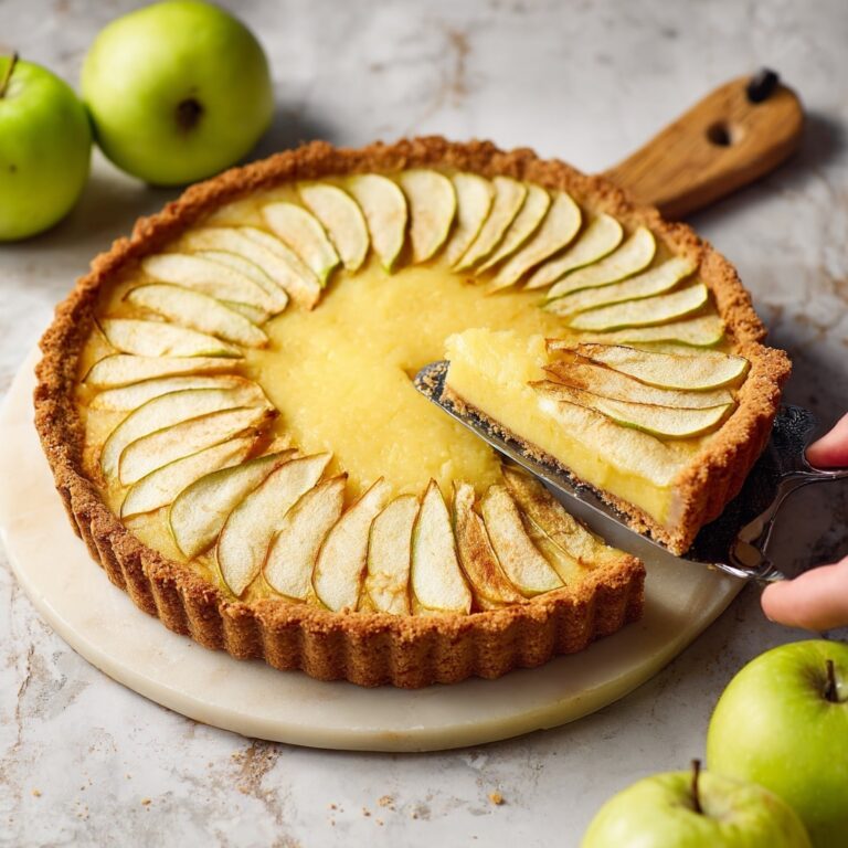 Vegan Apple Custard Tart (Tarte Normande) Recipe
