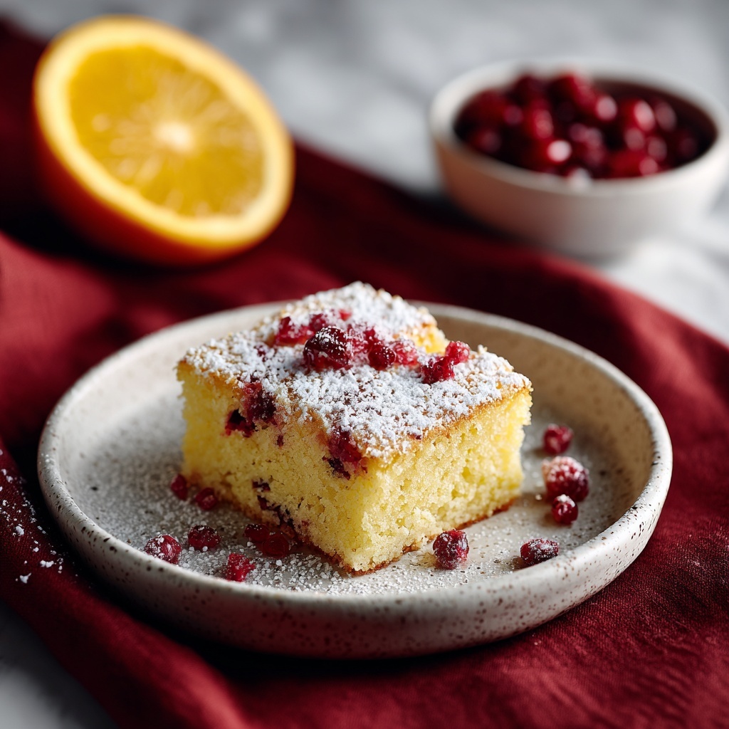 Cranberry Orange Breakfast Cake Recipe - Recipe Image