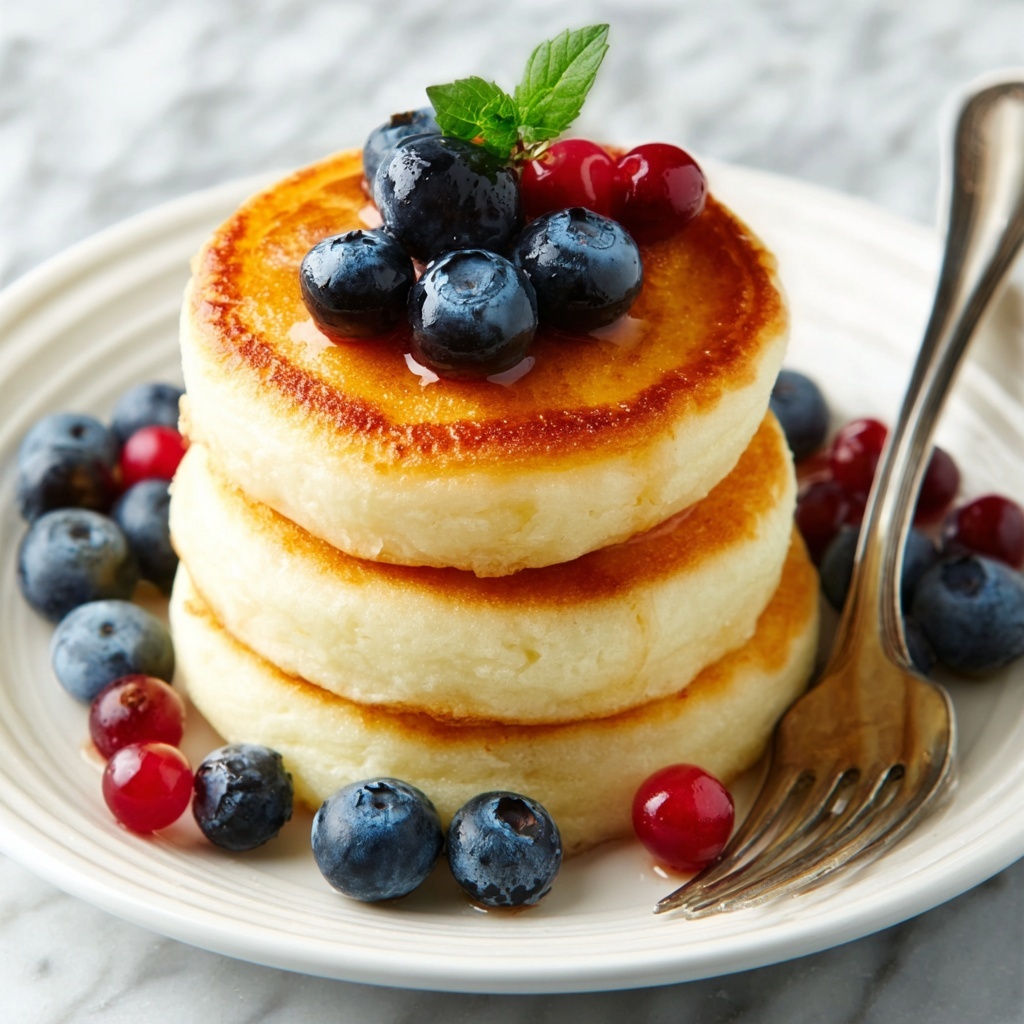 Fluffy Pancakes with Homemade Custard Filling Recipe - Recipe Image