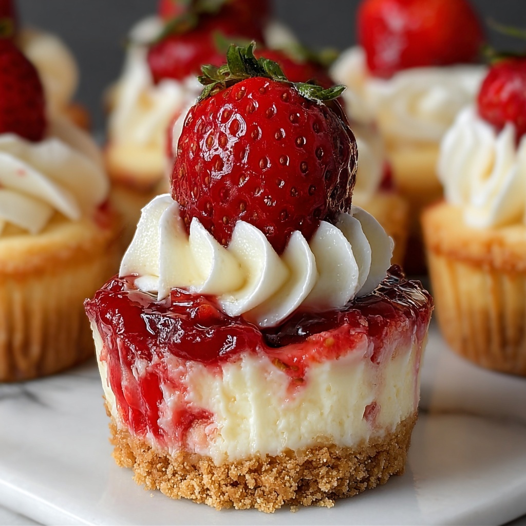 Mini Strawberry Cheesecake Cupcakes Recipe - Recipe Image