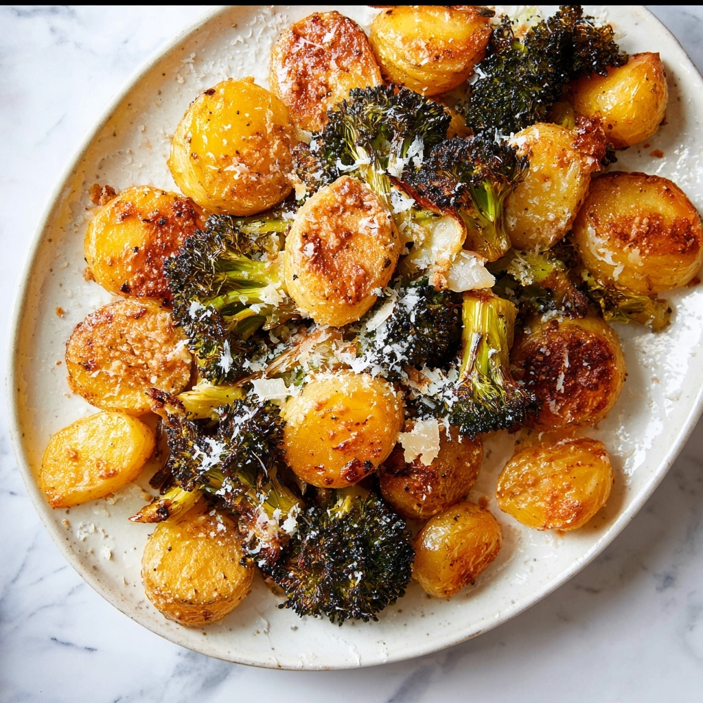 Roasted Potatoes and Broccoli with Parmesan Recipe - Recipe Image
