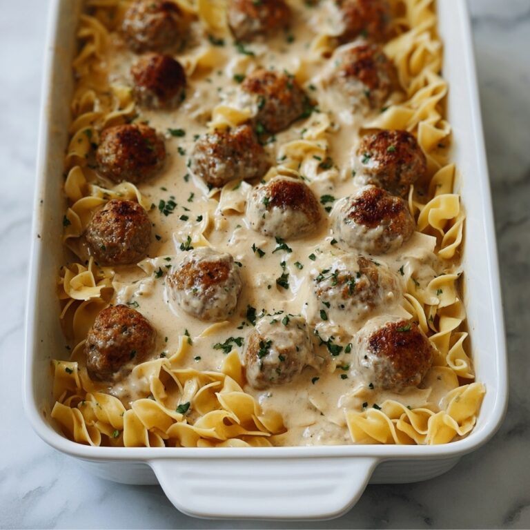 Swedish Meatball Noodle Bake Recipe