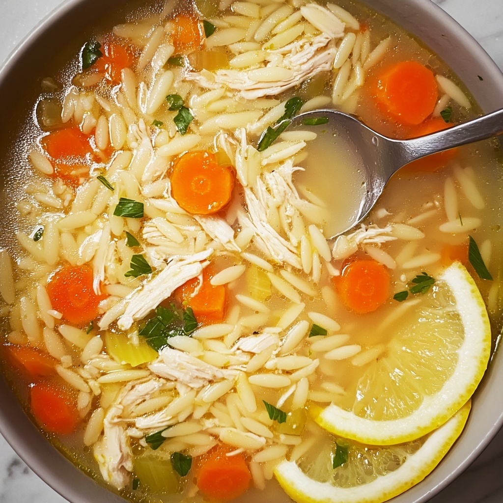Lemon Chicken Orzo Soup Recipe - Recipe Image