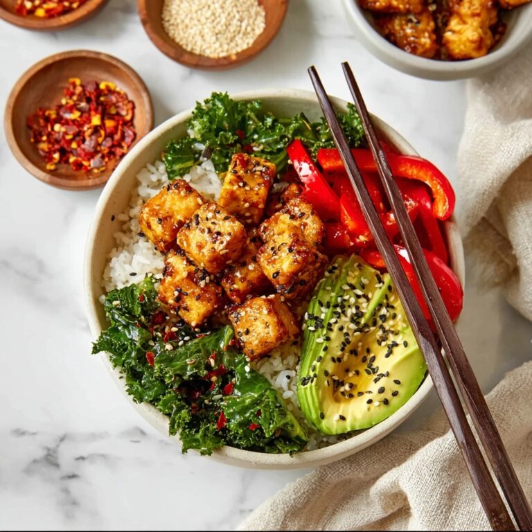 Crispy Baked Peanut Tofu Bowl Recipe