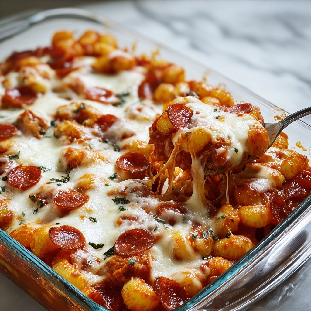 Tater Tot Pizza Casserole Recipe - Recipe Image
