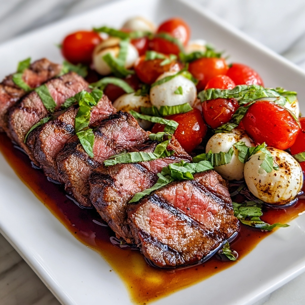 Balsamic Caprese Grilled Flank Steak Recipe - Recipe Image