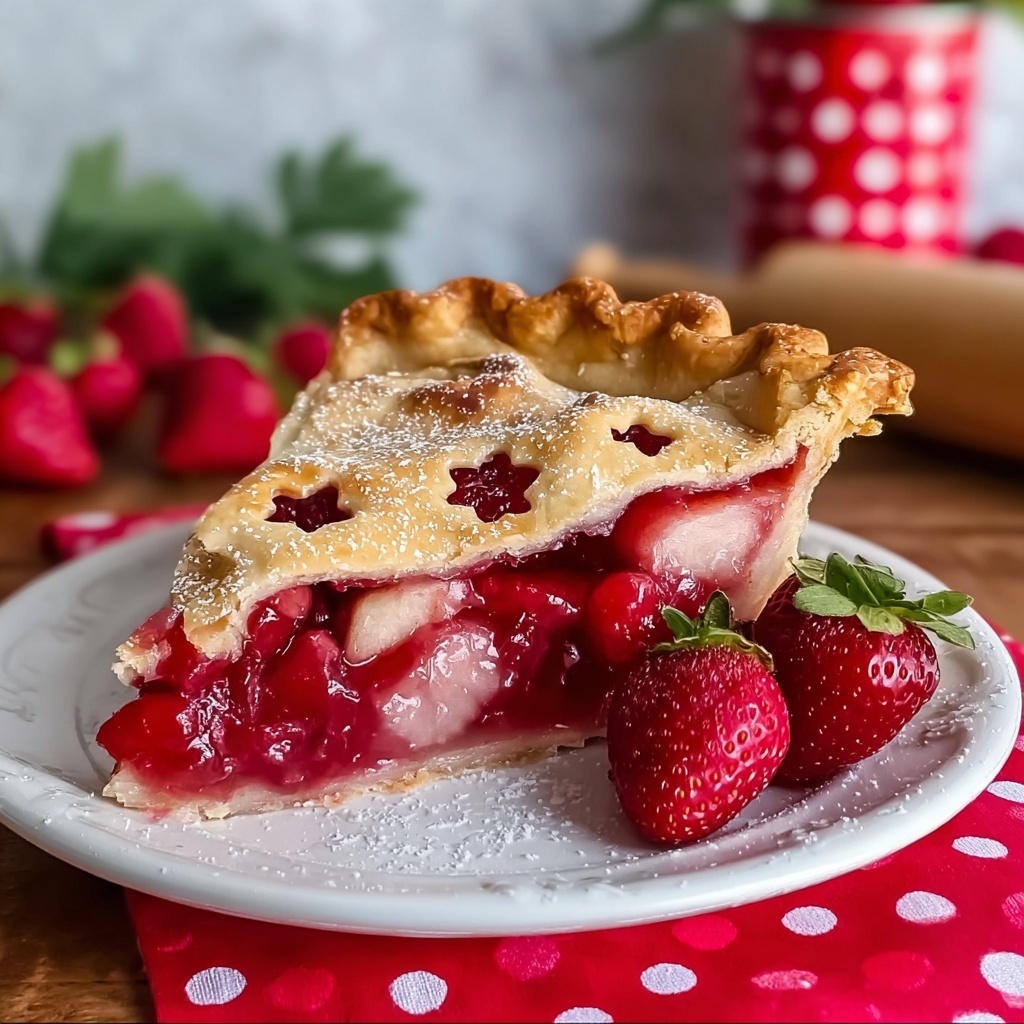 Strawberry Rhubarb Pie Recipe - Recipe Image