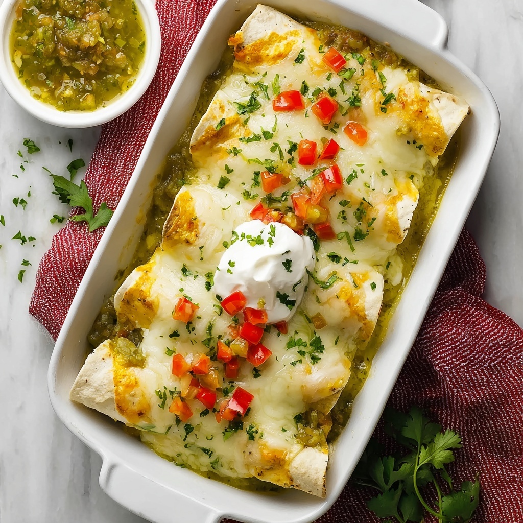 Salsa Verde Chicken Enchiladas Recipe - Recipe Image