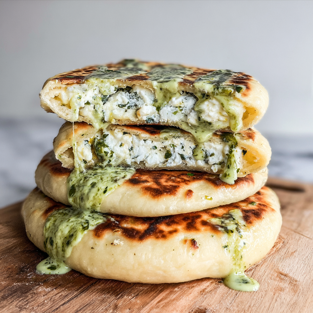 Delicious Spring Flatbreads with Feta Recipe - Recipe Image