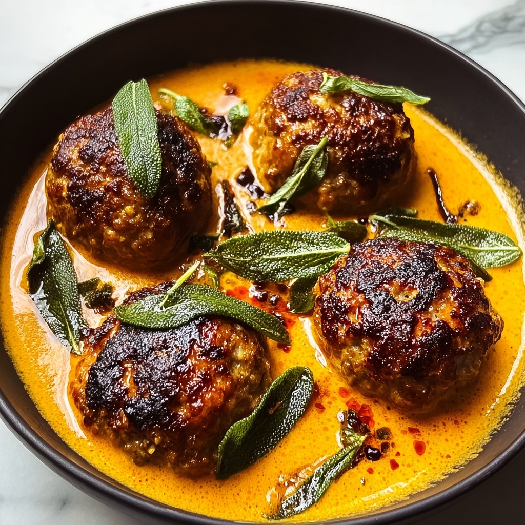 Turkey Meatballs in Pumpkin Sage Sauce Recipe - Recipe Image