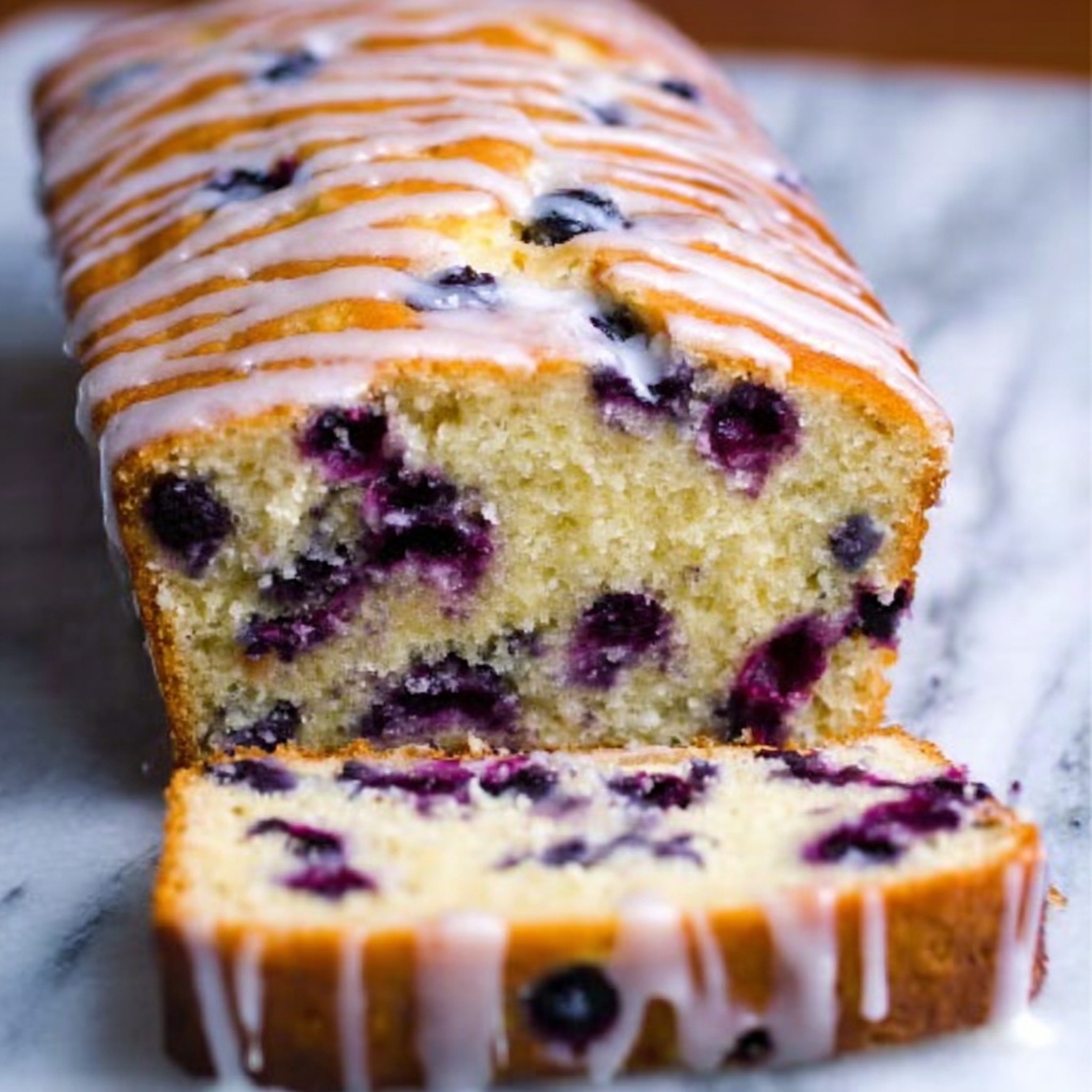 Lemon Blueberry Bread with Lemon Glaze Recipe - Recipe Image