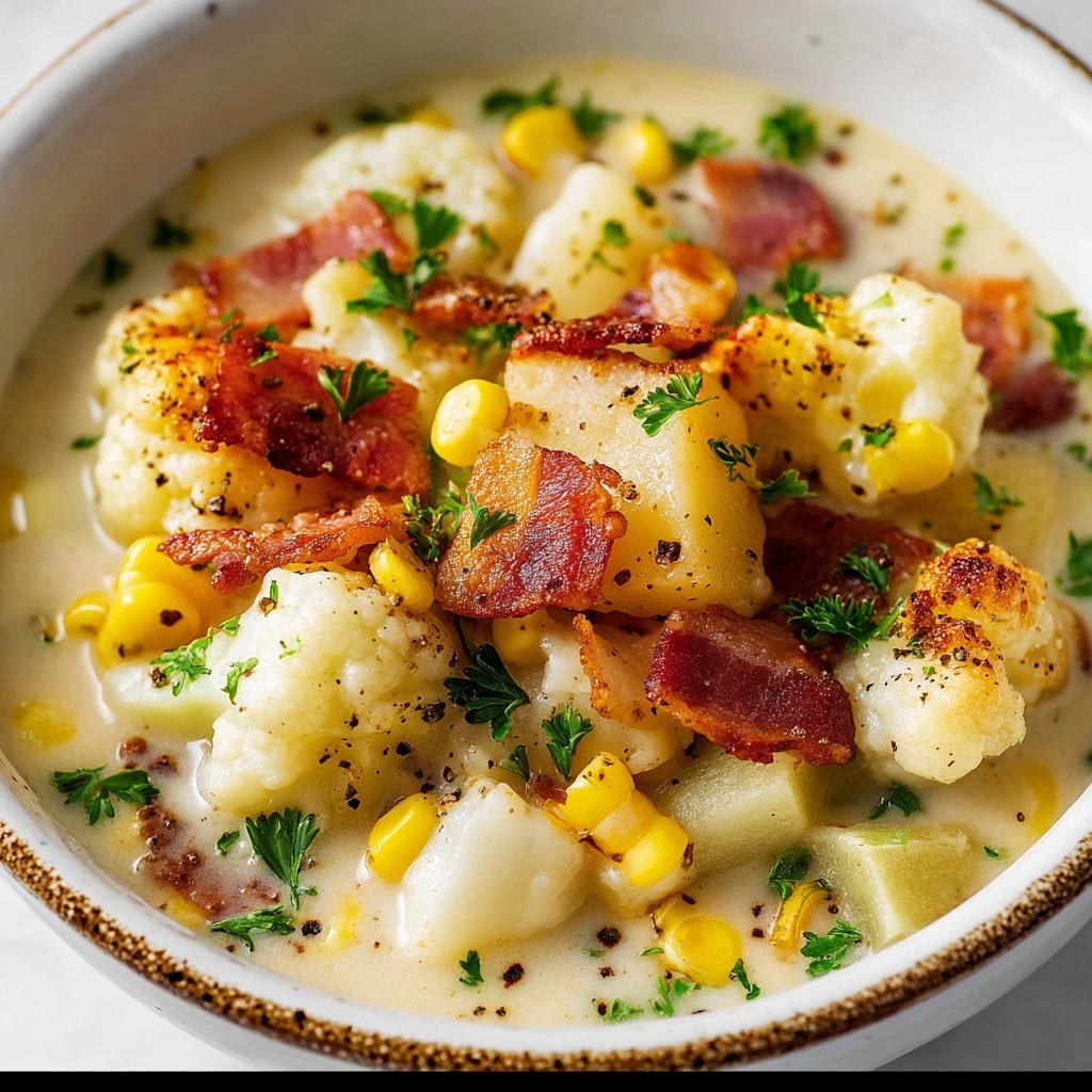 Slow Cooker Cauliflower Corn Chowder Recipe - Recipe Image