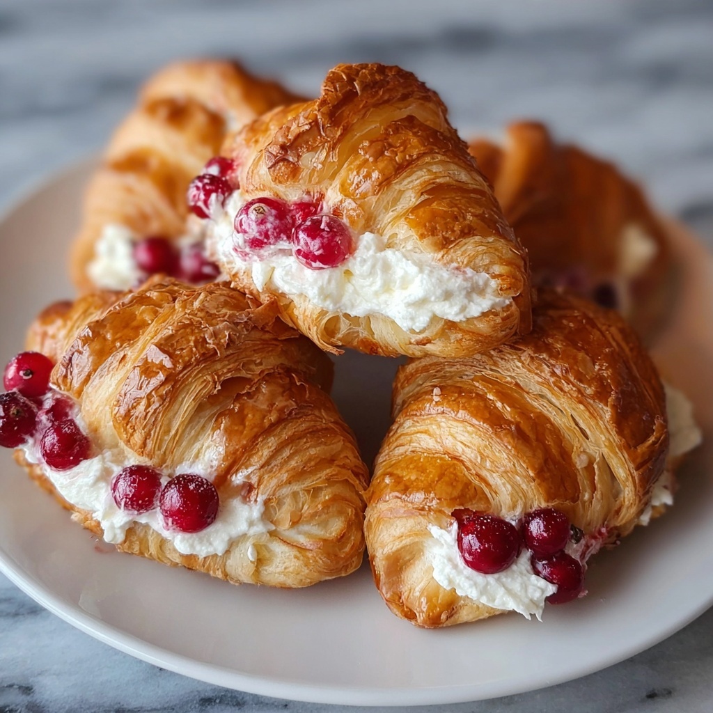 Air Fryer Cherry Cream Cheese Croissants Recipe - Recipe Image