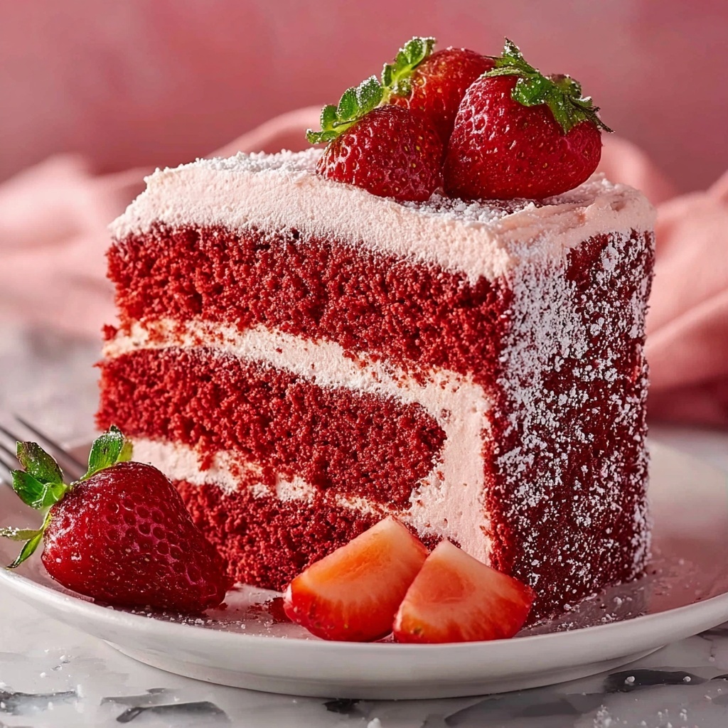 Strawberry Velvet Cake Recipe - Recipe Image