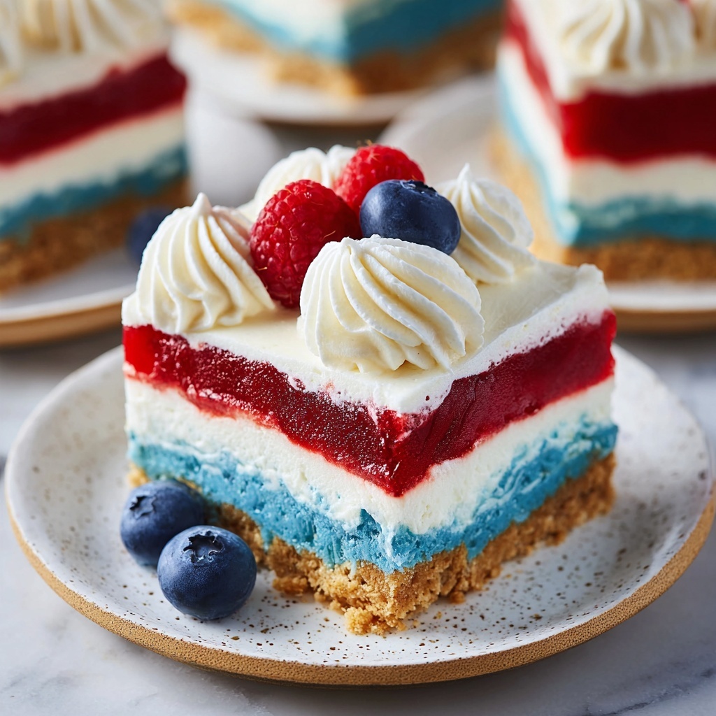 Red, White, and Blue Mini Cheesecakes Recipe - Recipe Image